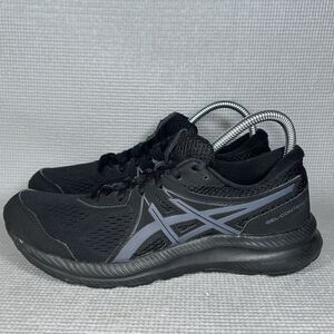 Asics Women's Size 8.5 Gel Contend 7 1012A911 Black Running Yoga Shoes Sneakers
